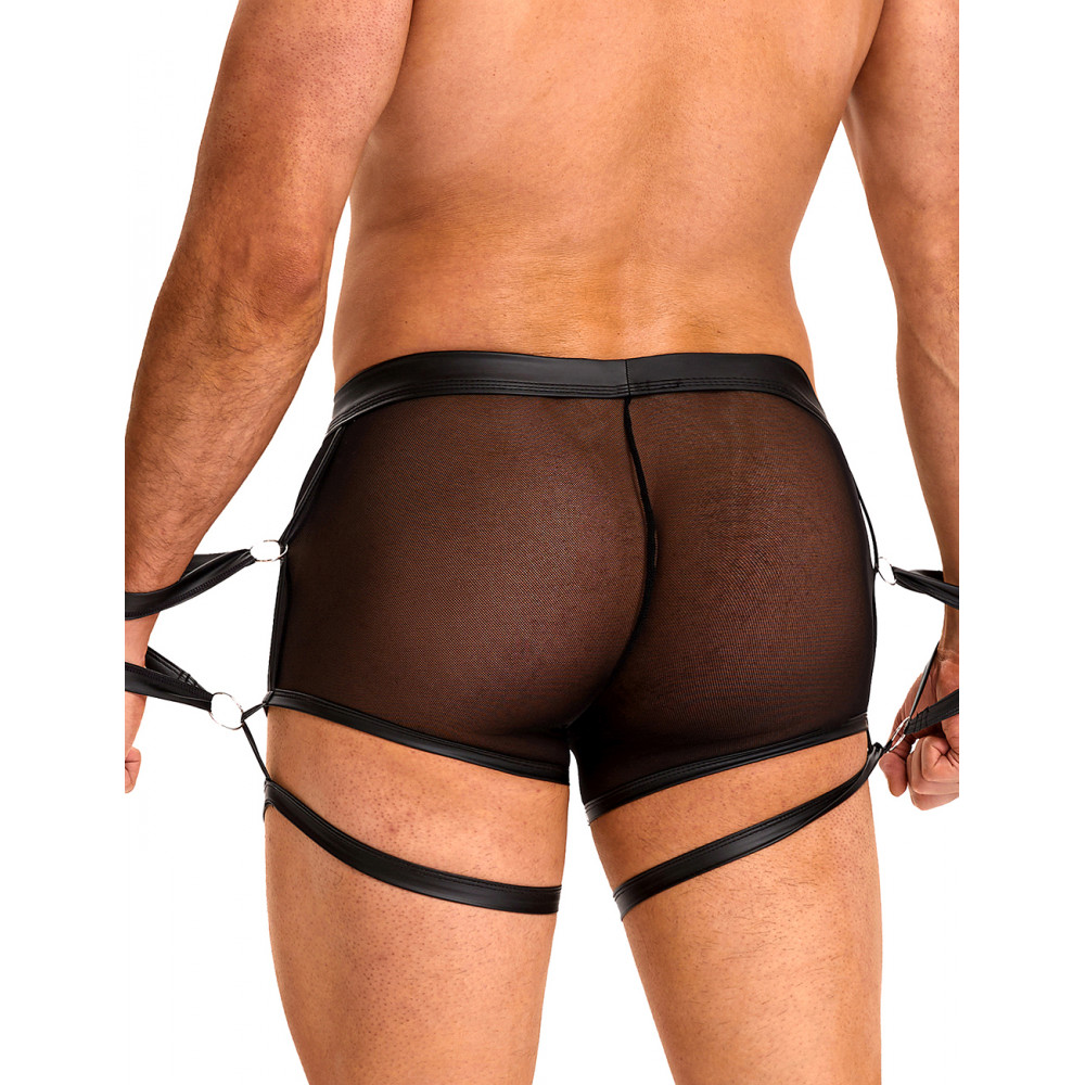 Різне - Чоловічі труси напівпрозорі Star Night з обмежувачами для рук, чорні, M 4