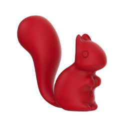 Мини-вибратор клиторальный Every Night Toys Debbie в форме белочки красный, 10 режимов вибрации