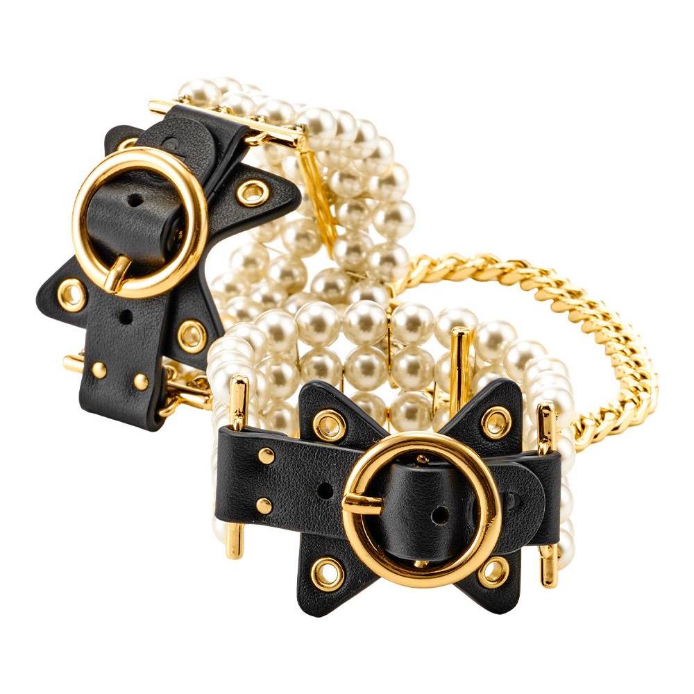  - Набір БДСМ Guilty Pleasure Pearl з перлами та золотою фурнітурою, 7 предметів 3