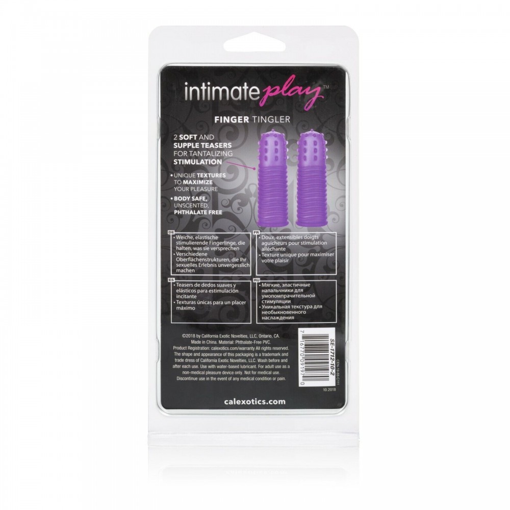 Эрекционные кольца и насадки - Насадки на пальцы California Exotic ntimate Play Finger Tingler Purple 7