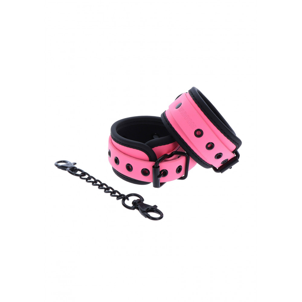 БДСМ игрушки - Поножи светящиеся в темноте Taboom Ankle Cuffs, розовые 2
