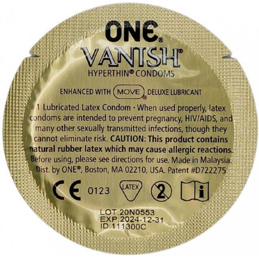 Презервативи - Набір ультратонких латексних презервативів One Vanish Hyperthin (ціна за 5 шт.) 1