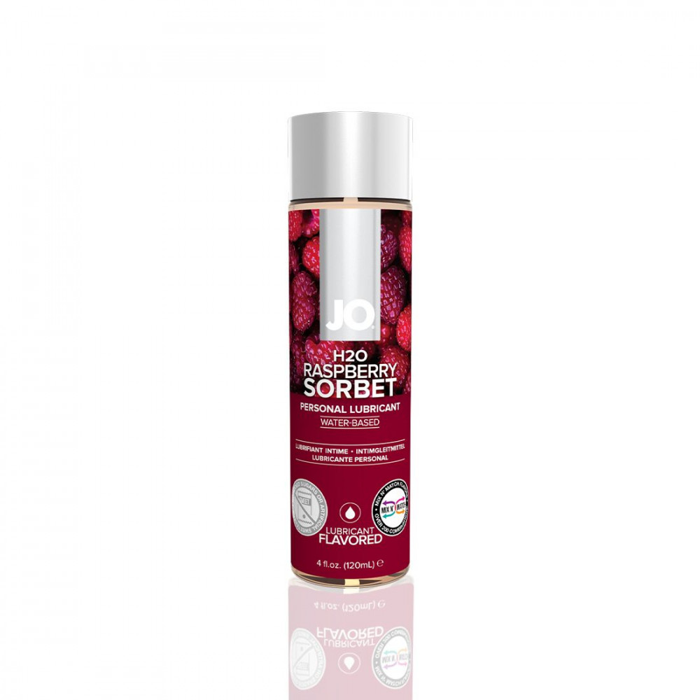 Оральные смазки - Смазка на водной основе System JO H2O — Raspberry Sorbet (120 мл) без сахара, растительный глицерин