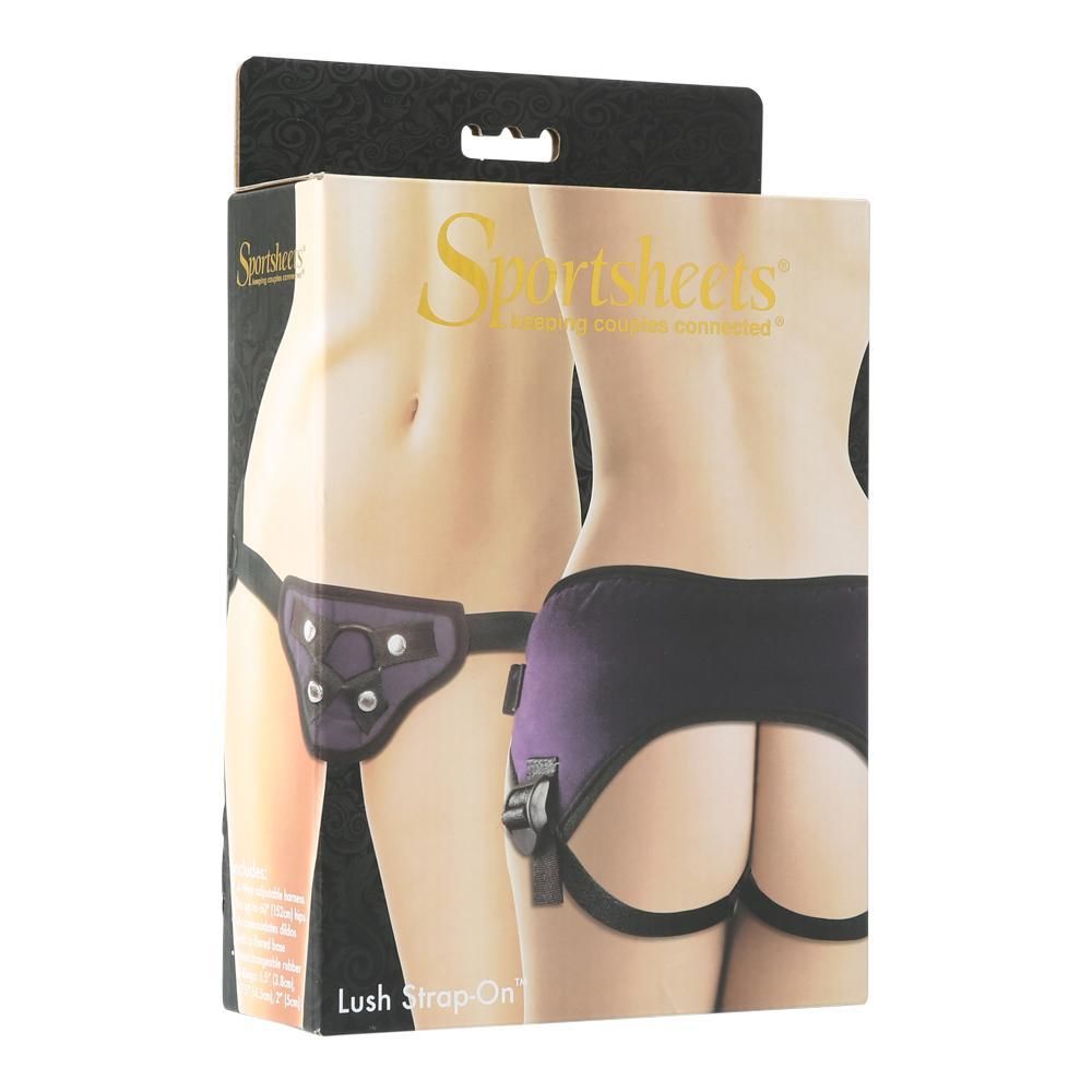 Женское эротическое белье - Трусы для страпона Sportsheets - Lush Strap On Purple 6
