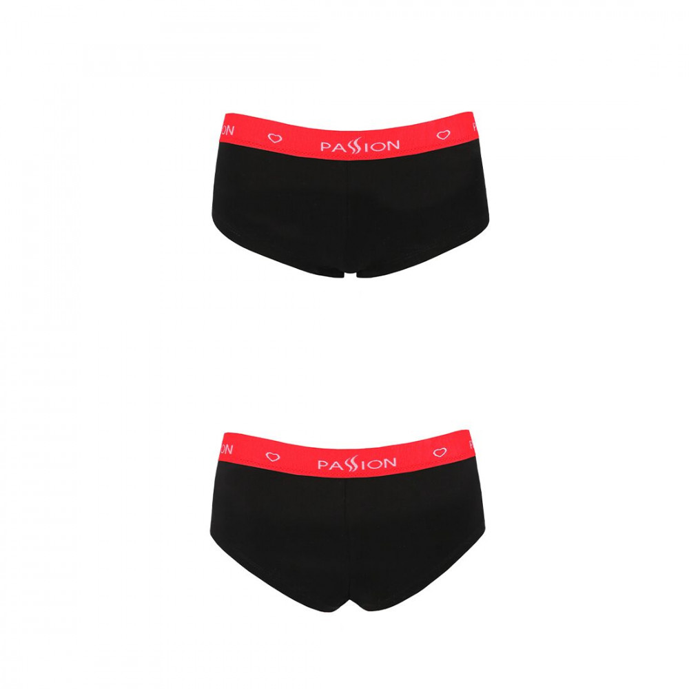 Эротические комплекты - Трусики-шортики Passion PS003 PANTIES black, size L 3