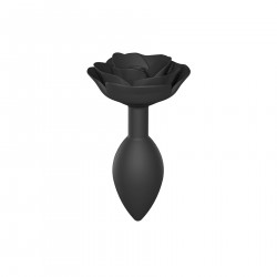 Силиконовая анальная пробка Love To Love OPEN ROSES L SIZE - BLACK ONYX