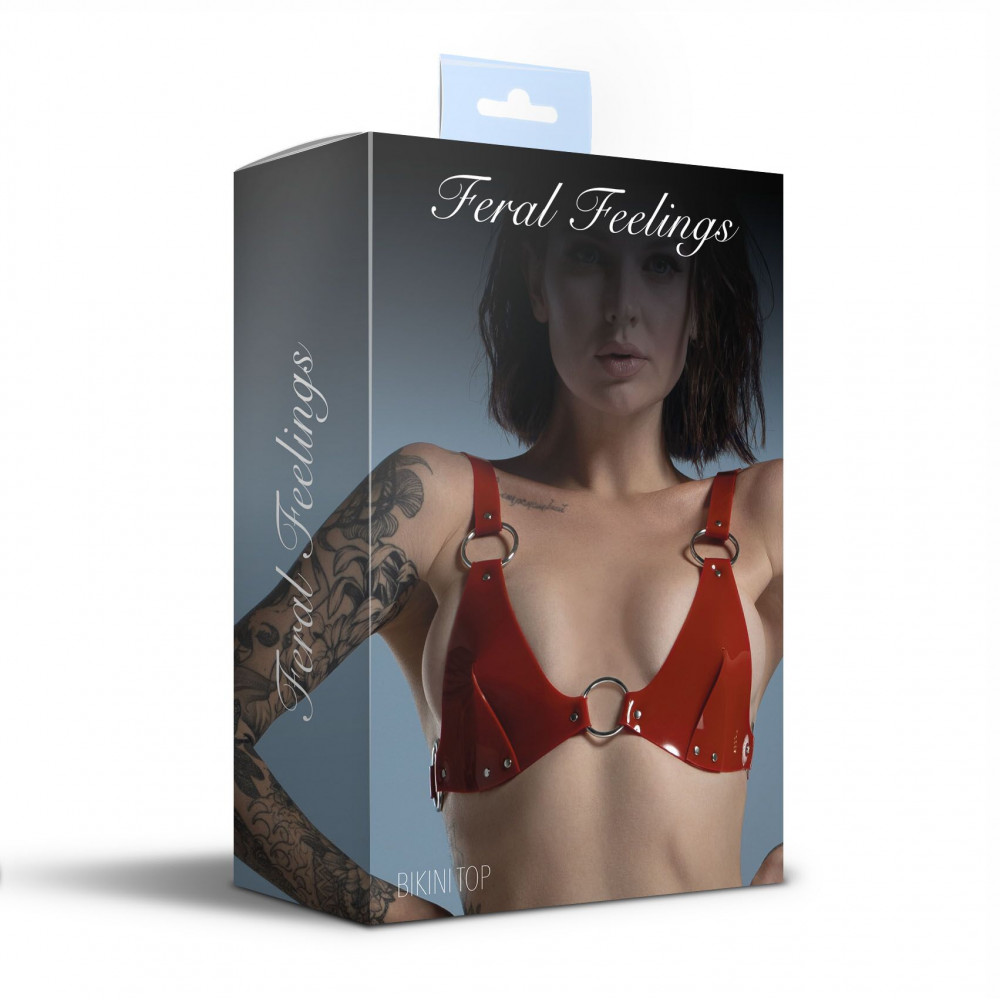 Женское эротическое белье - Лиф классический Feral Feelings - Bikini Top Red 1