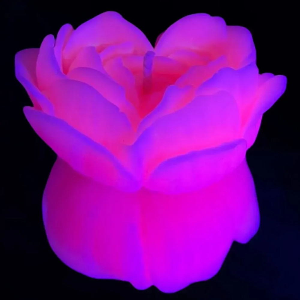  - Свічка троянда люмінесцентна GlowKink 62 г, низькотемпературна, L, для БДСМ, персикова