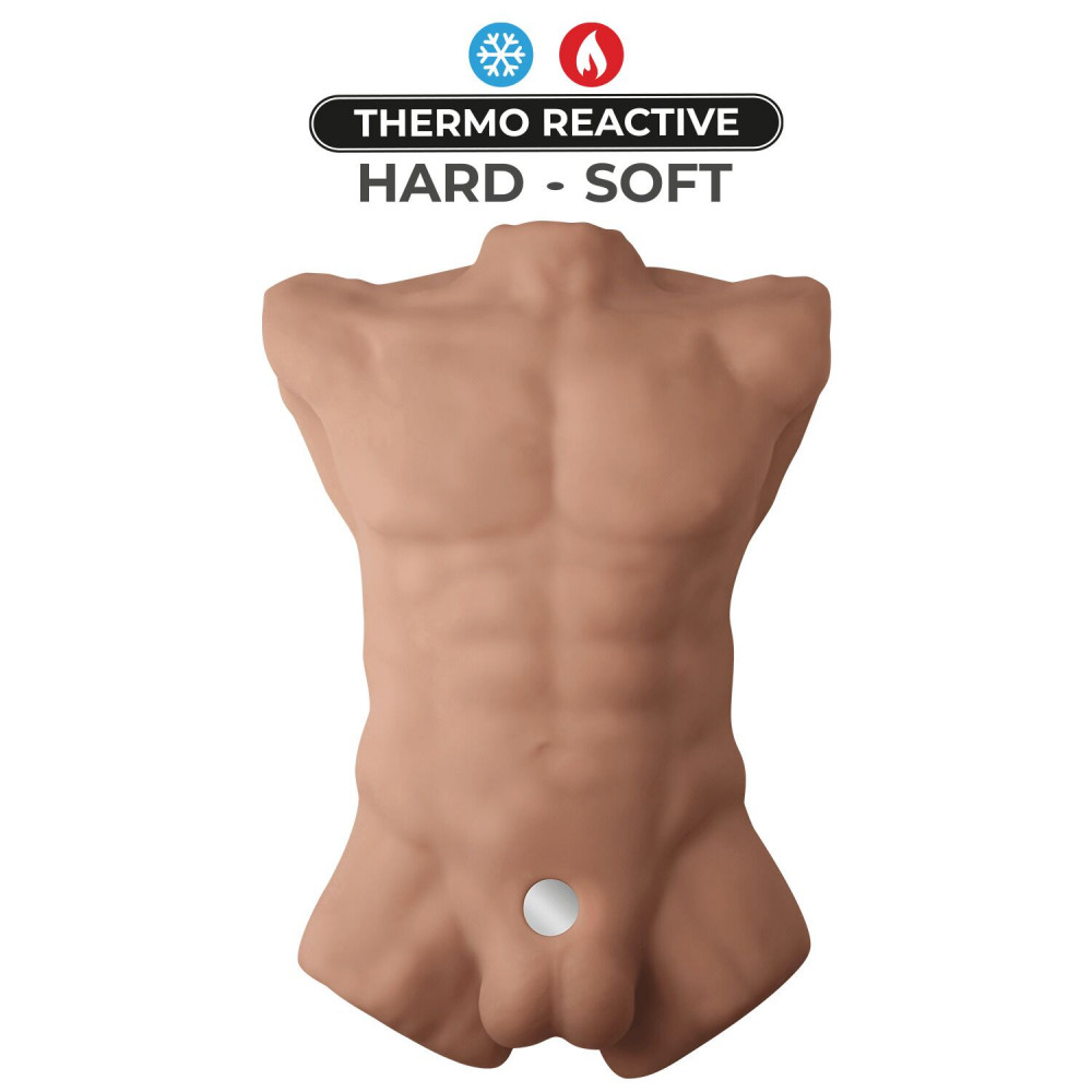  - Торс с фаллоимитатором на присоске SilexD Apollo L Male Torso Caramel 1