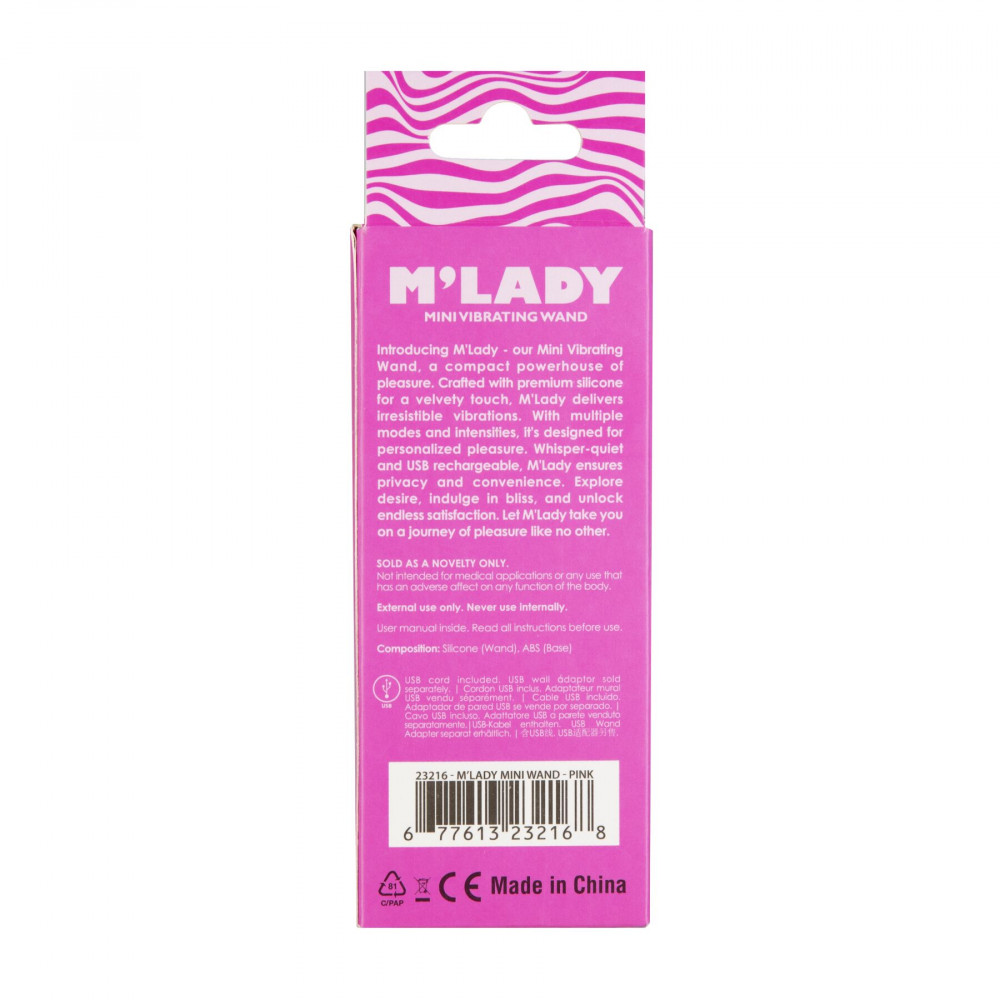Для LGBTQ+ - Вібромасажер M’Lady Mini Vibrating Wand Pink 2