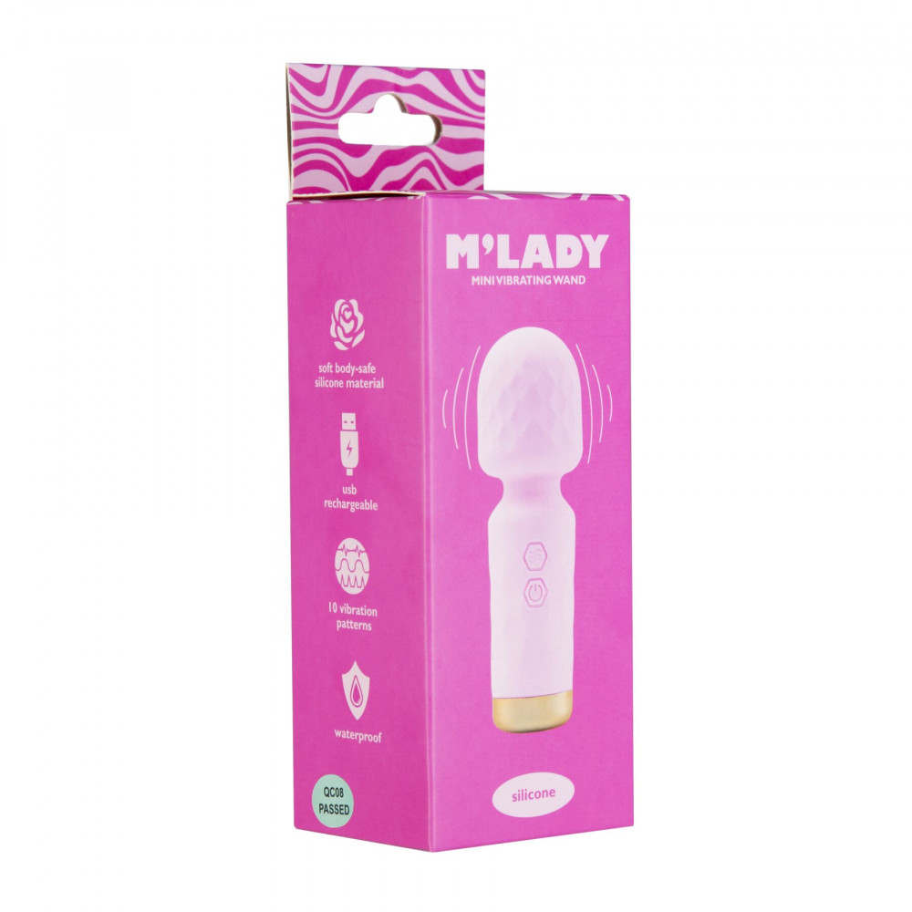 Для LGBTQ+ - Вібромасажер M’Lady Mini Vibrating Wand Pink 1