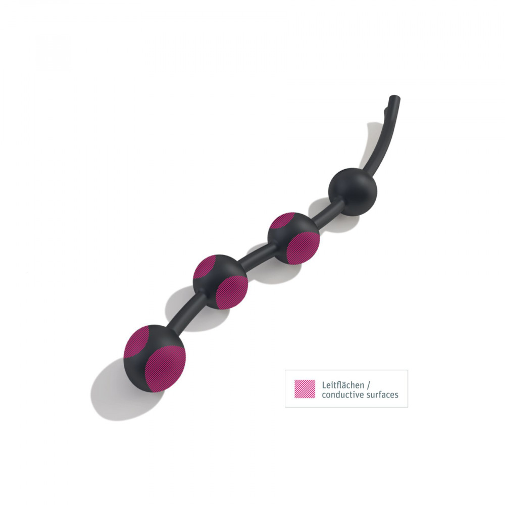 Анальные игрушки без вибрации - Анальные шарики Mystim Booty Garland L для электростимулятора 3