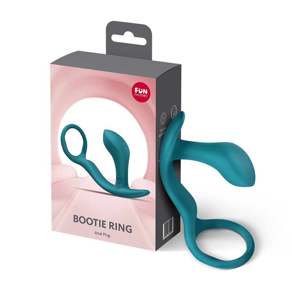  - Анальна пробка з ерекційним кільцем Fun Factory BOOTIE RING Bottle Green 5