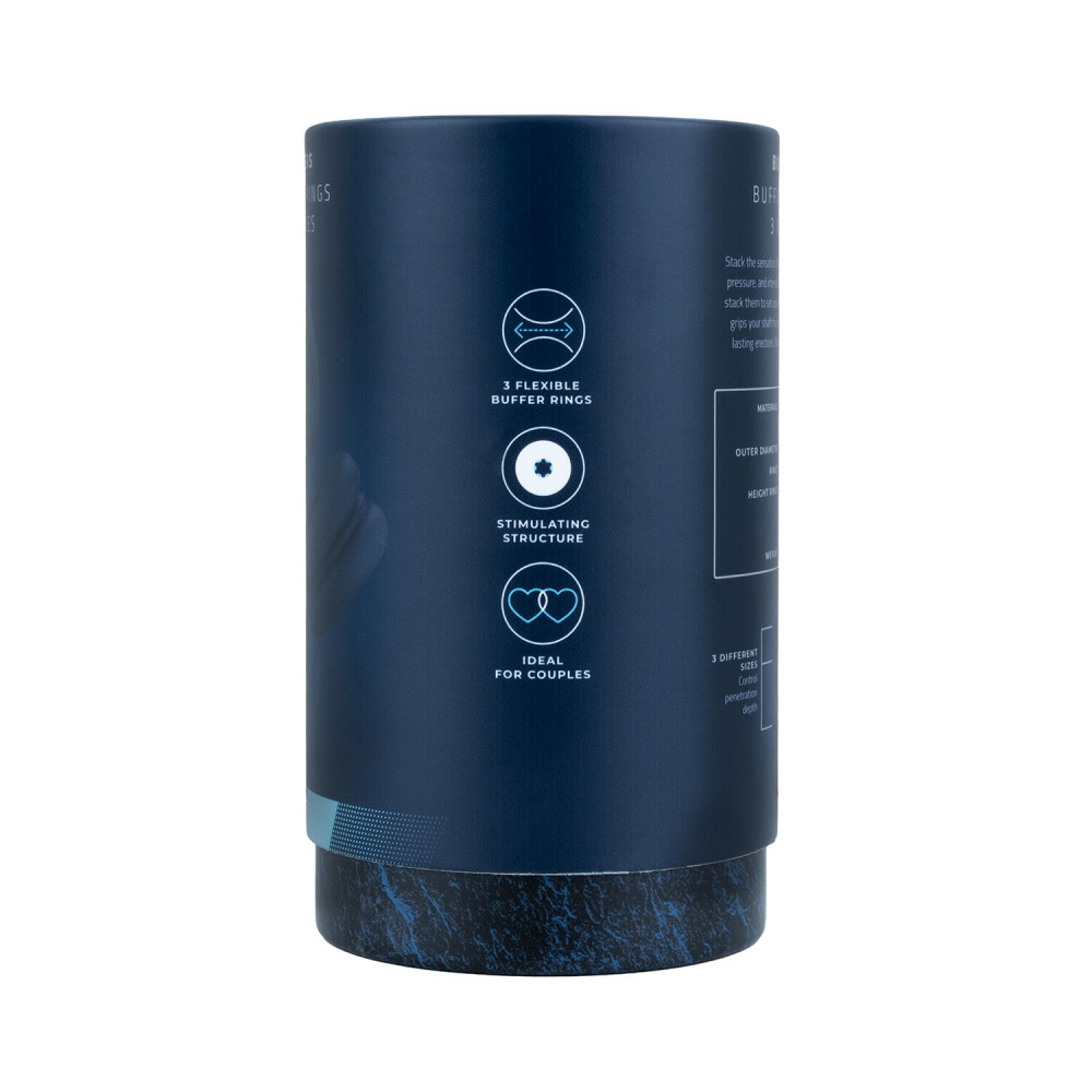 Ерекційні кільця з вібрацією - Ерекційне кільце Boners Vibrating Double Cock Ring 10