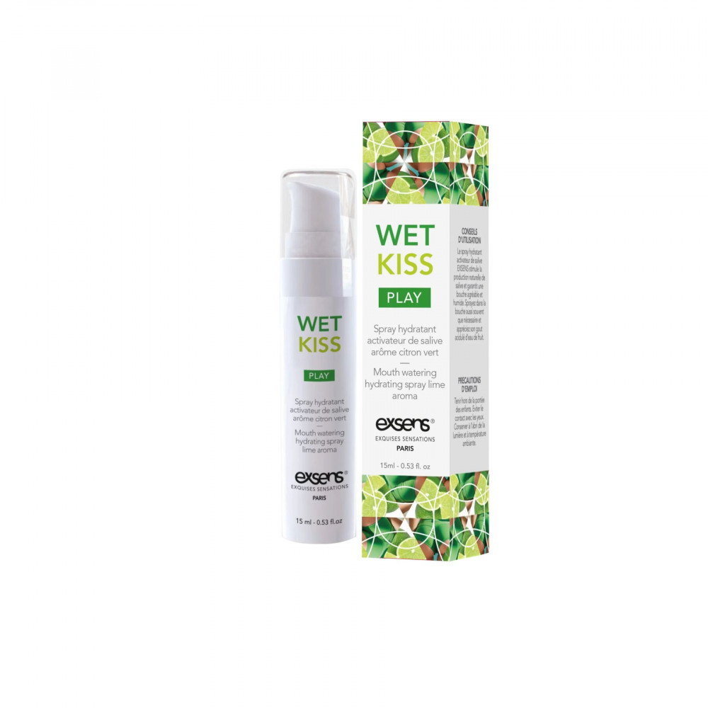 Оральні змазки - Спрей для посилення слиновиділення EXSENS Wet Kiss Lime 15 мл