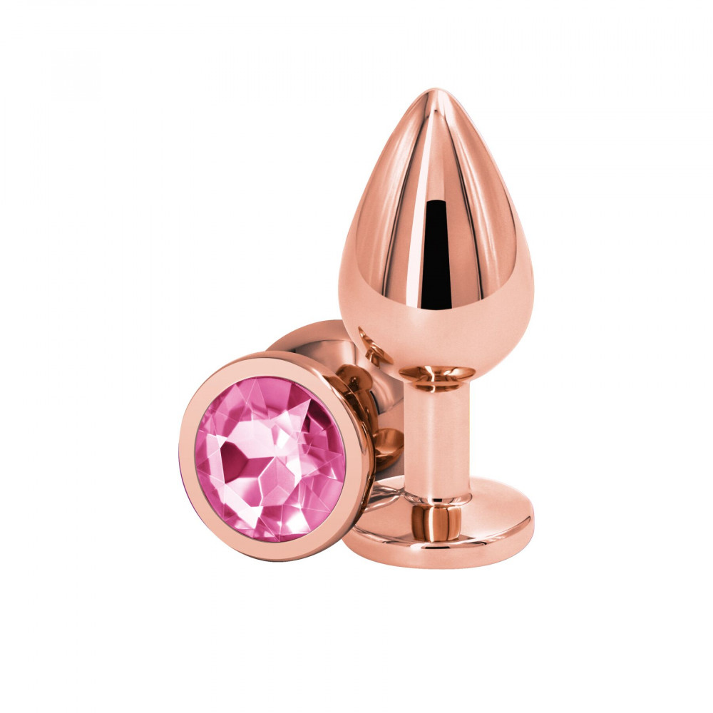 Анальные игрушки без вибрации - Анальная пробка NS Novelties Rear Assets - Rose Gold - Medium - Pink