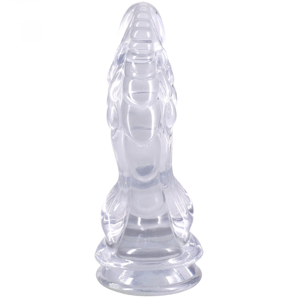 Фалоімітатор - Фентезійний фалоімітатор Doc Johnson Crystal Jellies - Invader Dong 8.5 Inch - Clear 2