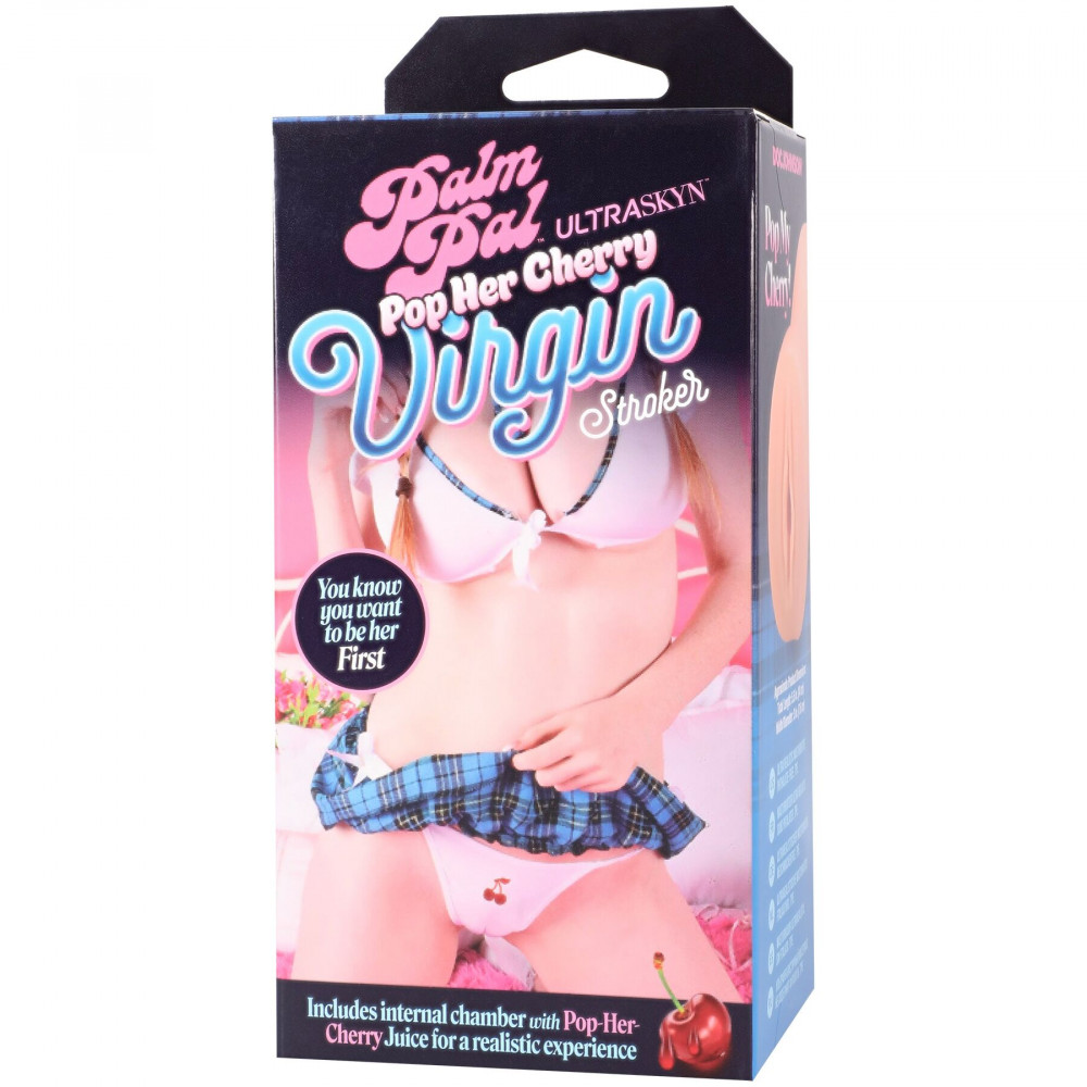 Мастурбатори без вібрації - Мастурбатор Doc Johnson Palm Pal Virgin Stroker with Pop Her Cherry Juice 4
