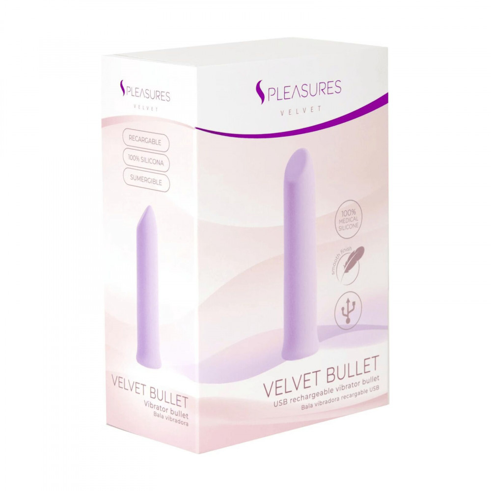 Вибропули и мини-вибраторы - Вибропуля S Pleasures Velvet Bullet Candy Purple 2