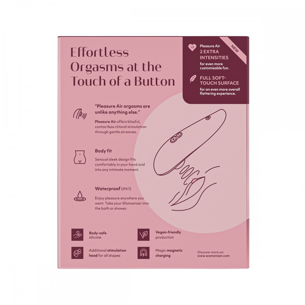  - Вакуумный клиторальный стимулятор Womanizer Classic 2 Bordeaux 20