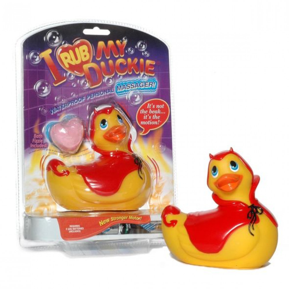 Вибромассажеры - Вибромассажер I Rub My Duckie - Red Devil (BIG) 1