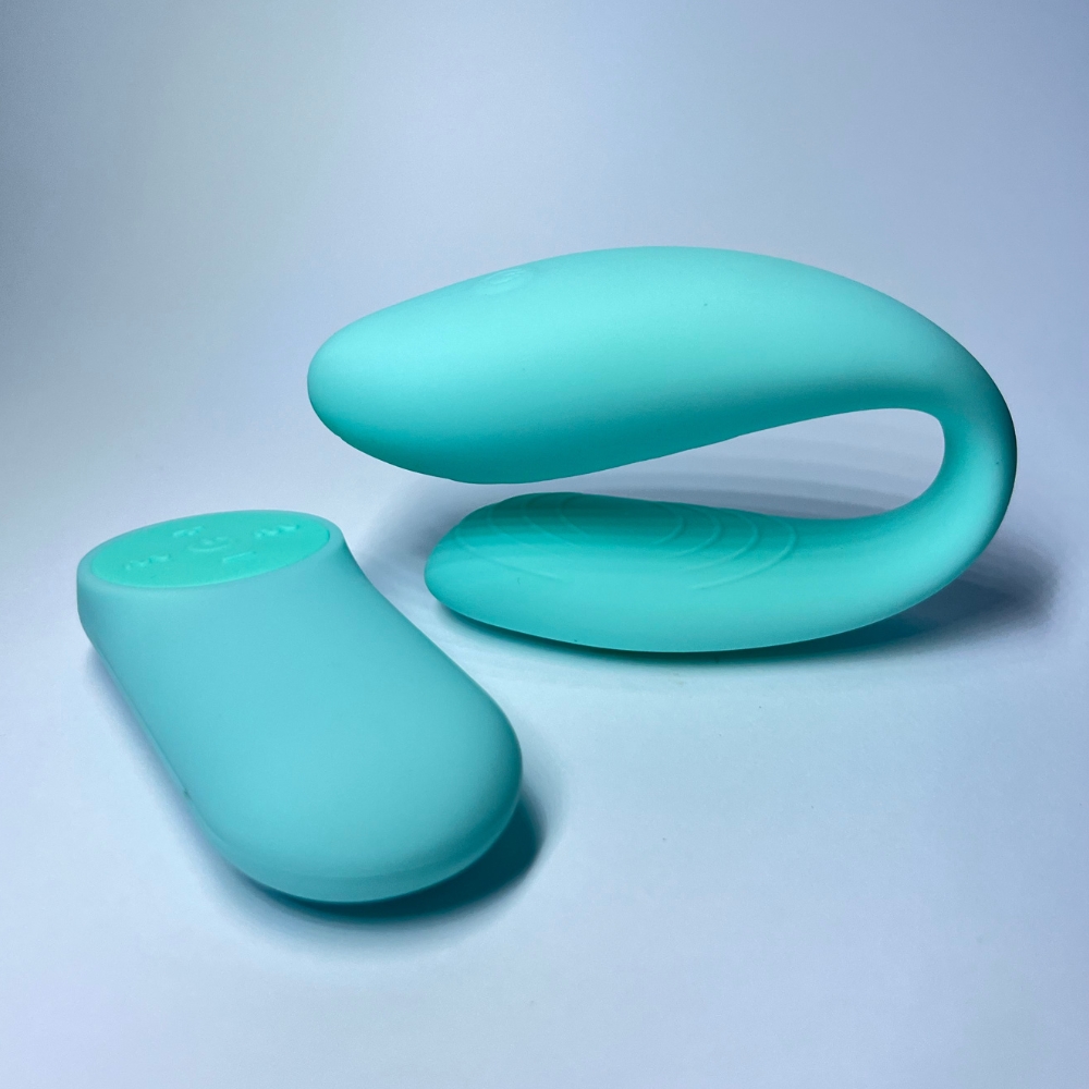 Игрушки для пар - Вибратор для пар Passion Play с пультом, 18 режимов вибрации, бирюзовый 5