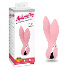Вибратор с 2 отростками Chisa Aphrovibe Oh My Rabbit, нежно-розовый