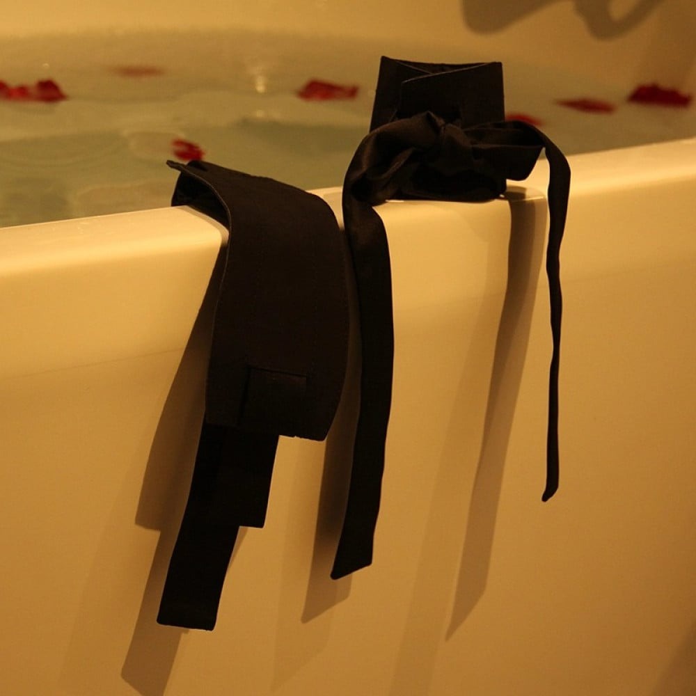 Різне - Вишукані наручники на зап'ястя Roomfun з бантами, чорні 1