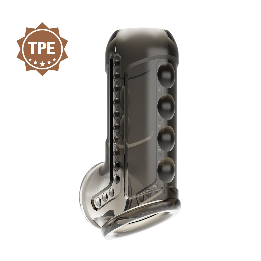  - Стимулююча насадка на пеніс Pretty Love - Penis Sleeve Long Smoke, BI-026267 1