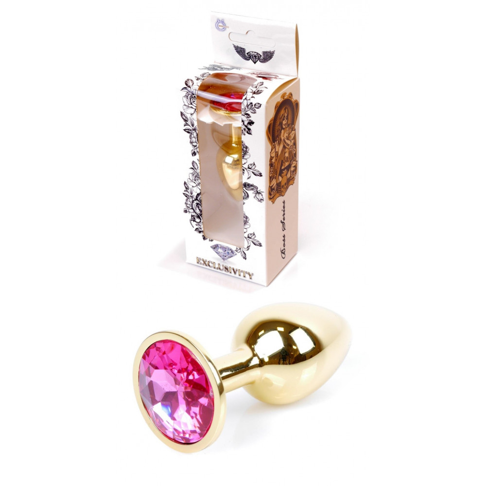 Анальные игрушки - Анальная пробка Boss Series - Jewellery Gold PLUG Pink S, BS6400017