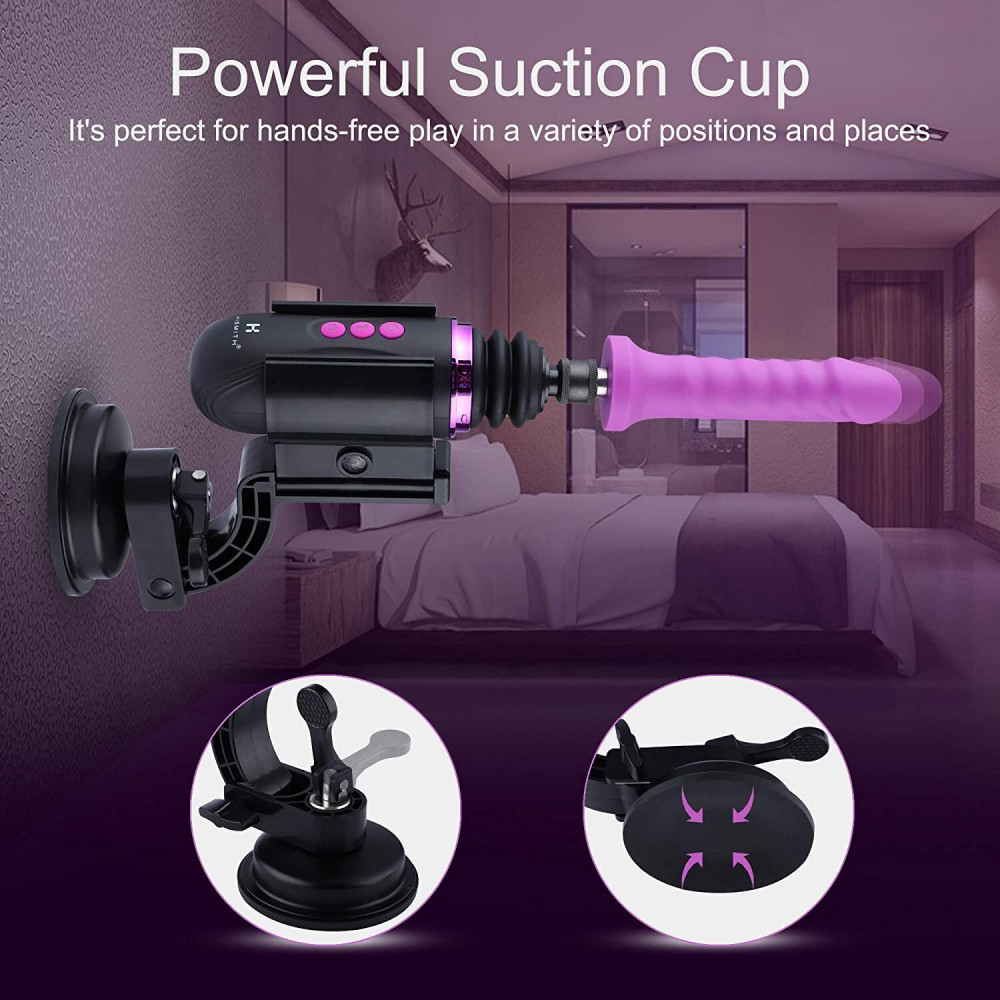 Секс іграшки - Міні секс-машина Hismith Mini Capsule Sex-Machine with Strong Suction Cup (м'ята паковання!!!) 7