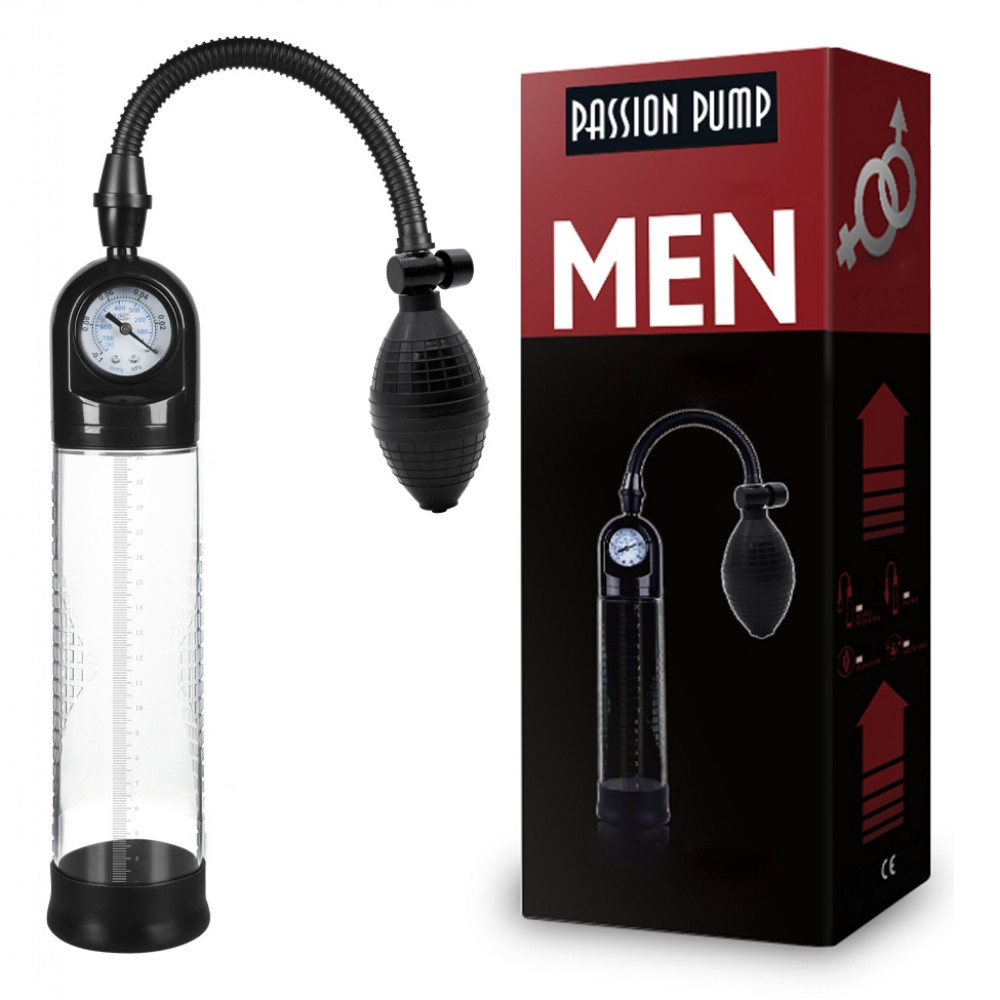 Різне - Вакуумна помпа з манометром CANWIN Penis Pump Men - P228