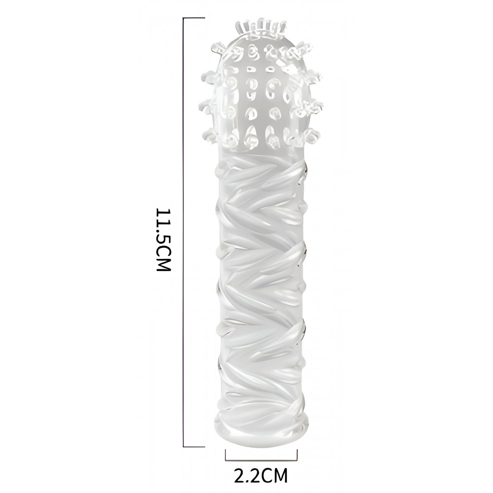 Разное - Стимулирующая насадка-презерватив Meleon AR034 C 2