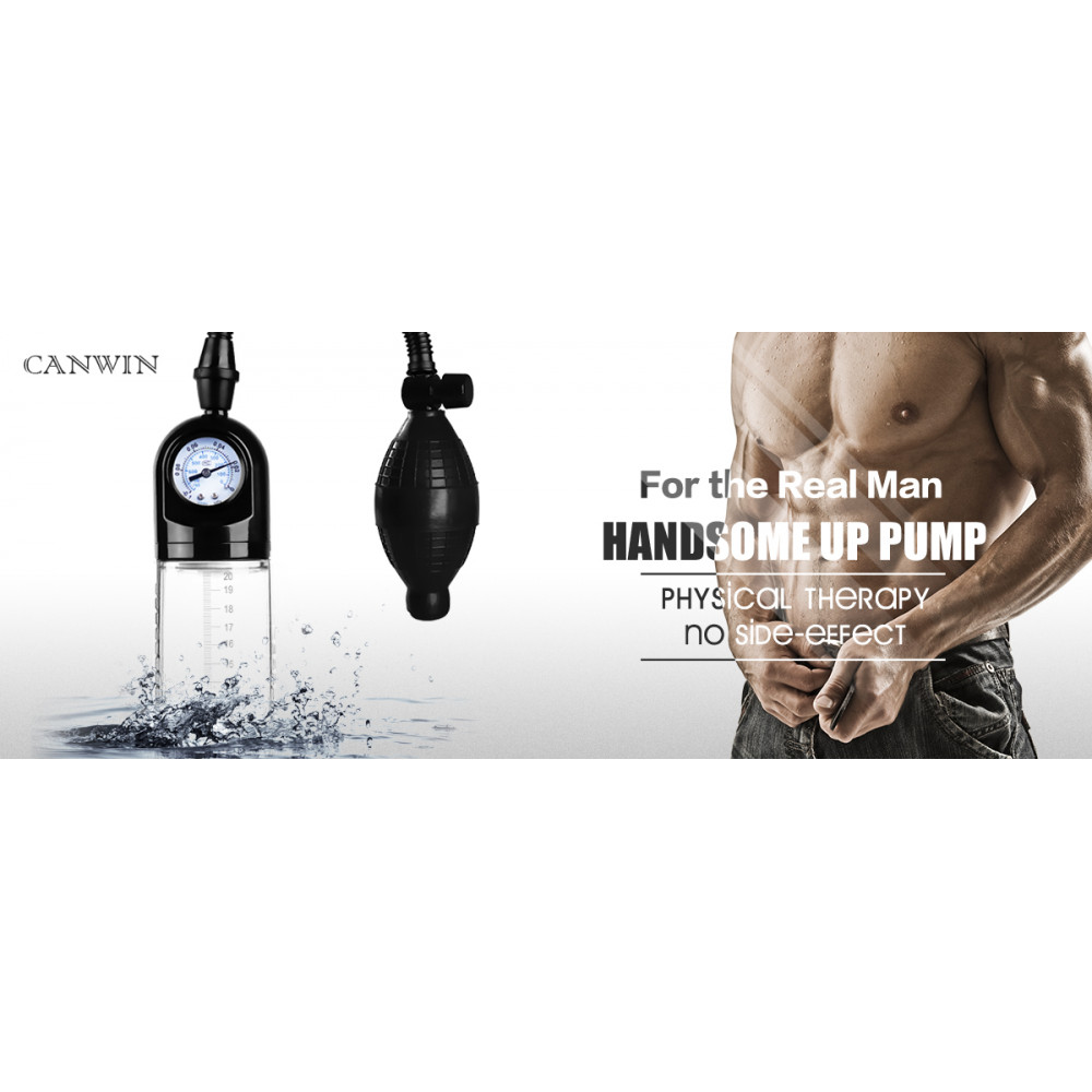 Різне - Вакуумна помпа з манометром CANWIN Penis Pump Men - P228 8