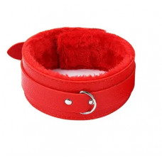 Ошейник с мехом SKN-C085, RED
