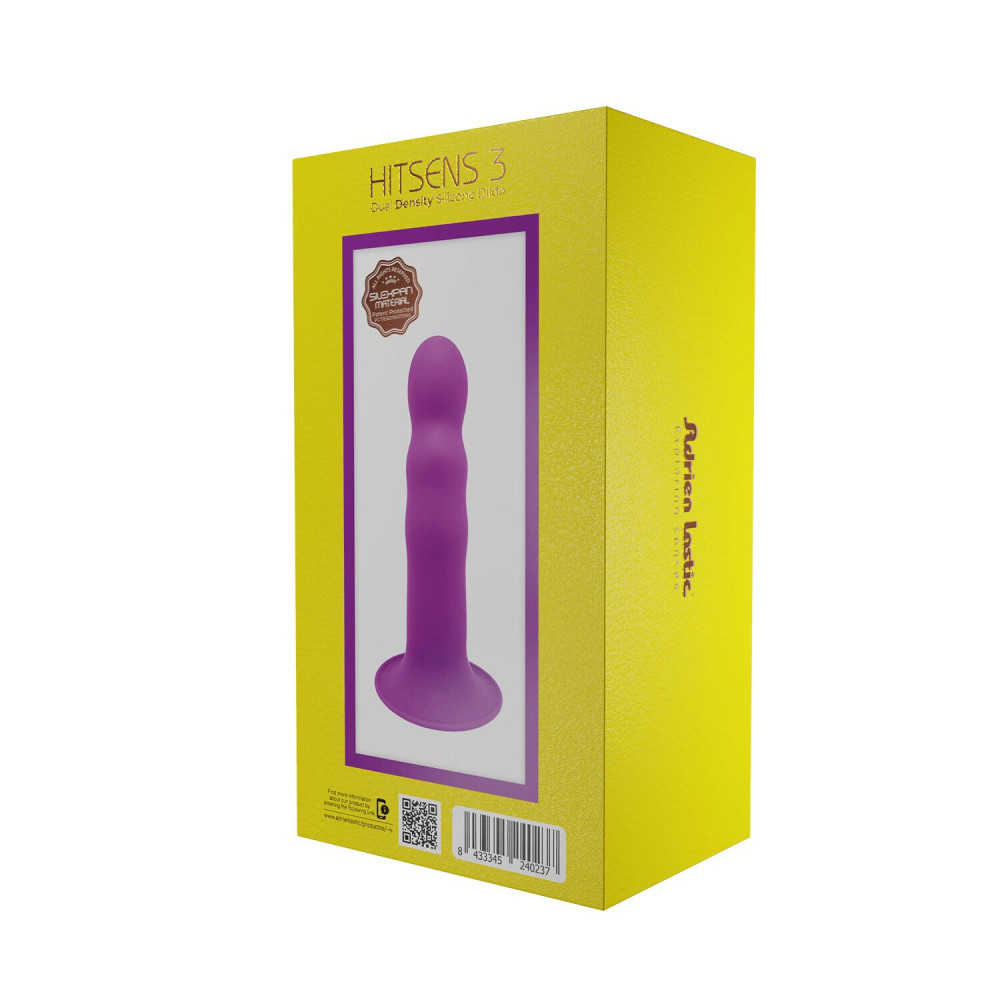 Фалоімітатор - Дилдо з присоскою Adrien Lastic Hitsens 3 Purple, відмінно для страпона, діам. 4,1см, довжина 18,2см 6