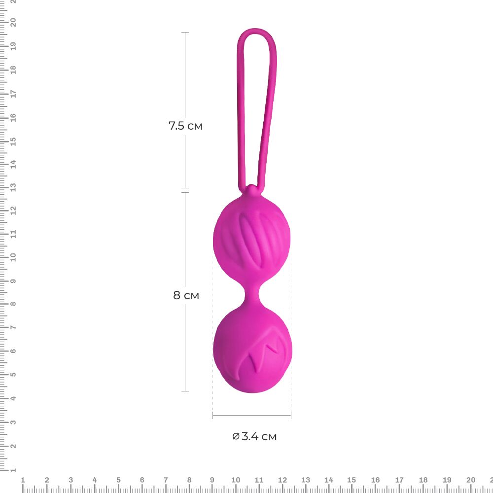 Вагинальные шарики - Вагинальные шарики Adrien Lastic Geisha Lastic Balls Mini Magenta (S), диаметр 3,4см, вес 85гр 3