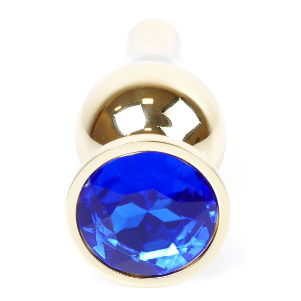 Анальные игрушки - Анальная пробка Boss Series - Jewellery Gold BUTT PLUG Dark Blue, BS6400068 8