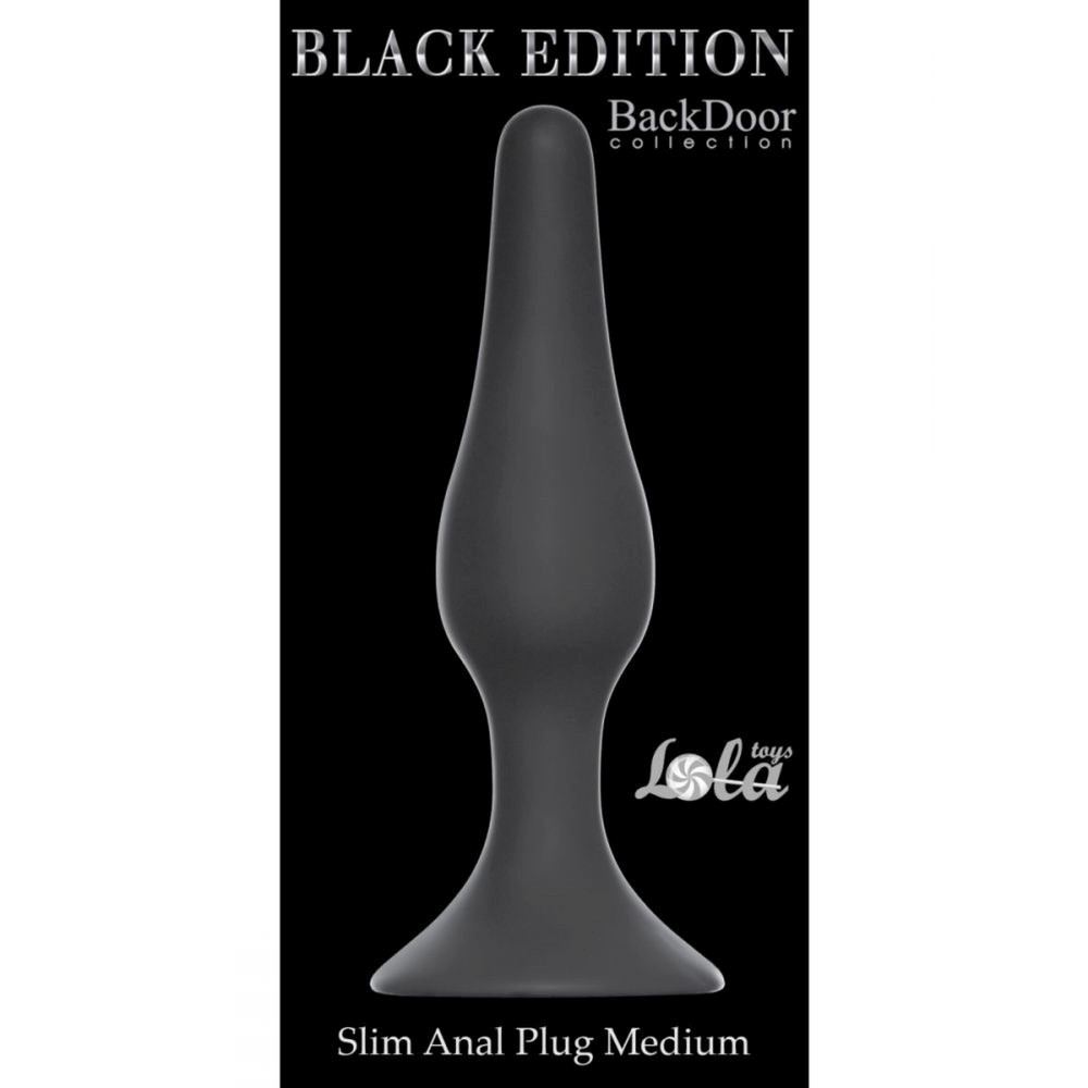 Анальные игрушки - Анальный плаг Black Edition - Slim Anal Plug Medium, Black. 57420601