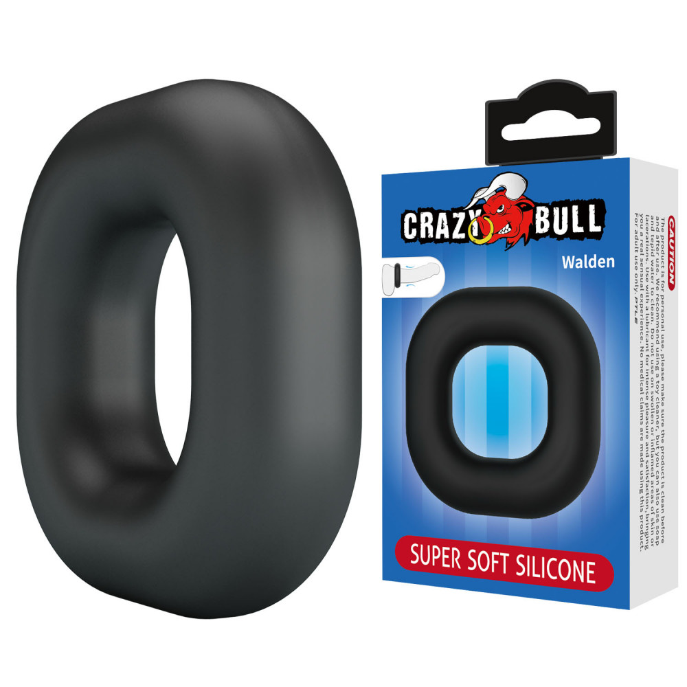  - Ерекційне кільце Crazy Bull - Walden Super Soft Silicone Cock Ring, BI-210242