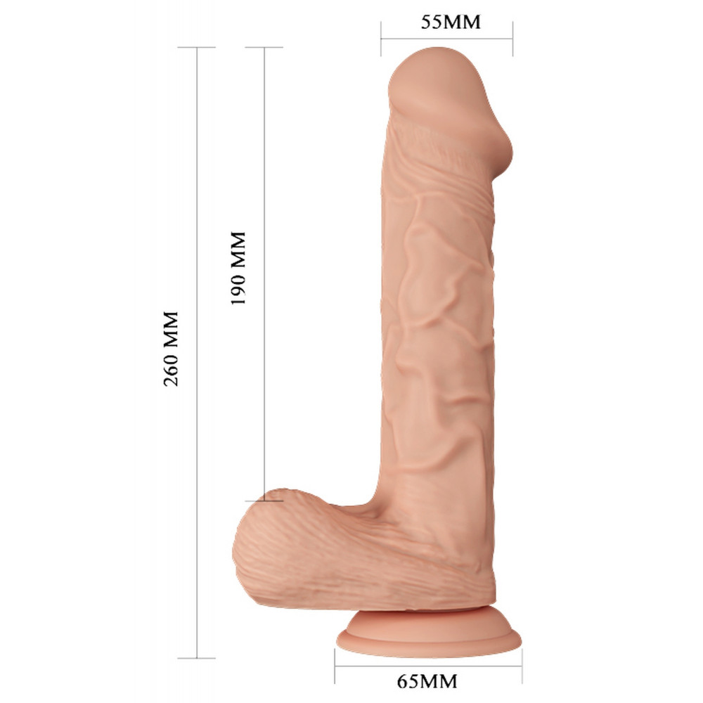  - Фалоімітатор з мошонкою на присосці BAILE - Beautiful Bergrisi 10.2