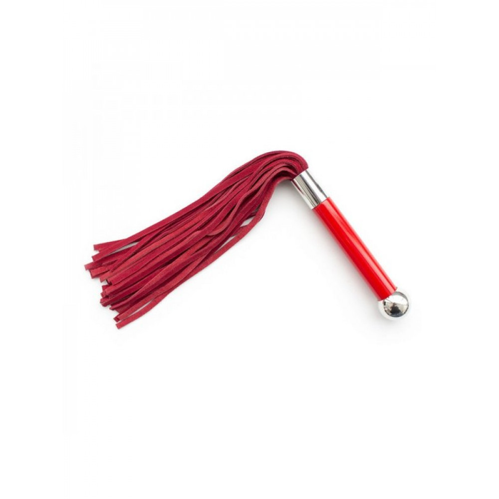 БДСМ игрушки - Флоггер DS Fetish Leather flogger suede red