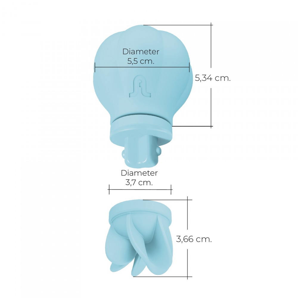 Разное - Клиторальный стимулятор с насадками Adrien Lastic Caress и ротацией, голубой 6