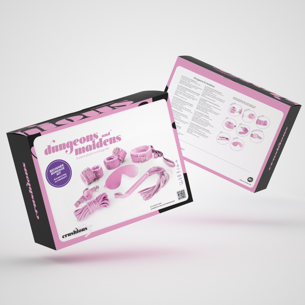 БДСМ игрушки - Комплект для БДСМ CRUSHIOUS Dungeons & Maidens розовый, 8 предметов 11