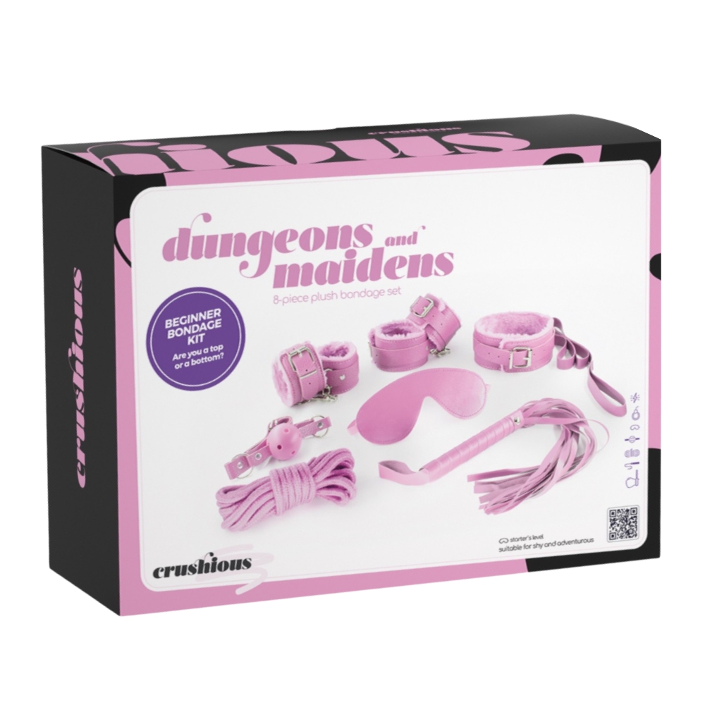 БДСМ игрушки - Комплект для БДСМ CRUSHIOUS Dungeons & Maidens розовый, 8 предметов