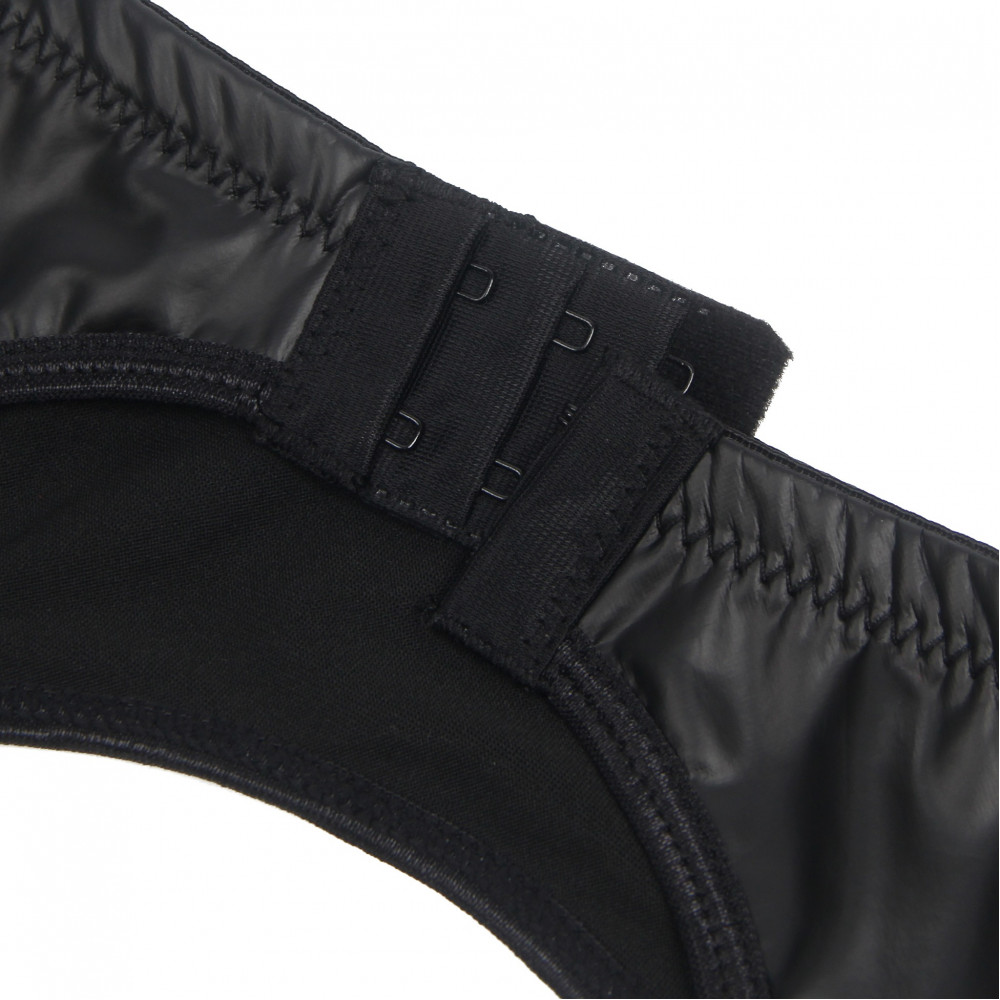 Різне - Комплект пояс для панчіх з трусиками StarNight, чорний, S 7