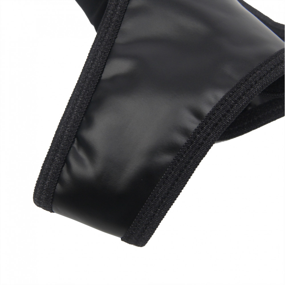 Різне - Комплект пояс для панчіх з трусиками StarNight, чорний, S 5