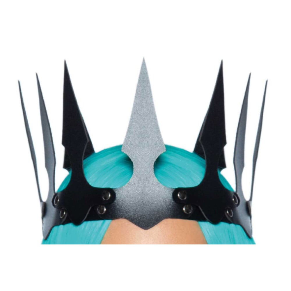 Разное - Корона с острыми зубцами Leg Avenu Faux leather spiked crown O/S 1
