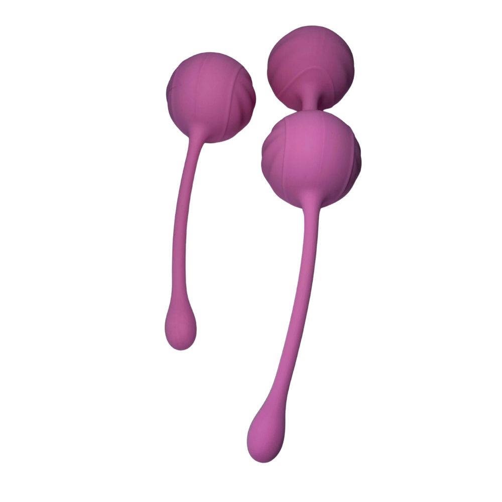 Вагинальные шарики и тренажеры - Набор вагинальных шариков Passion Play для упражнений Кегеля, розовые, 2 шт 1