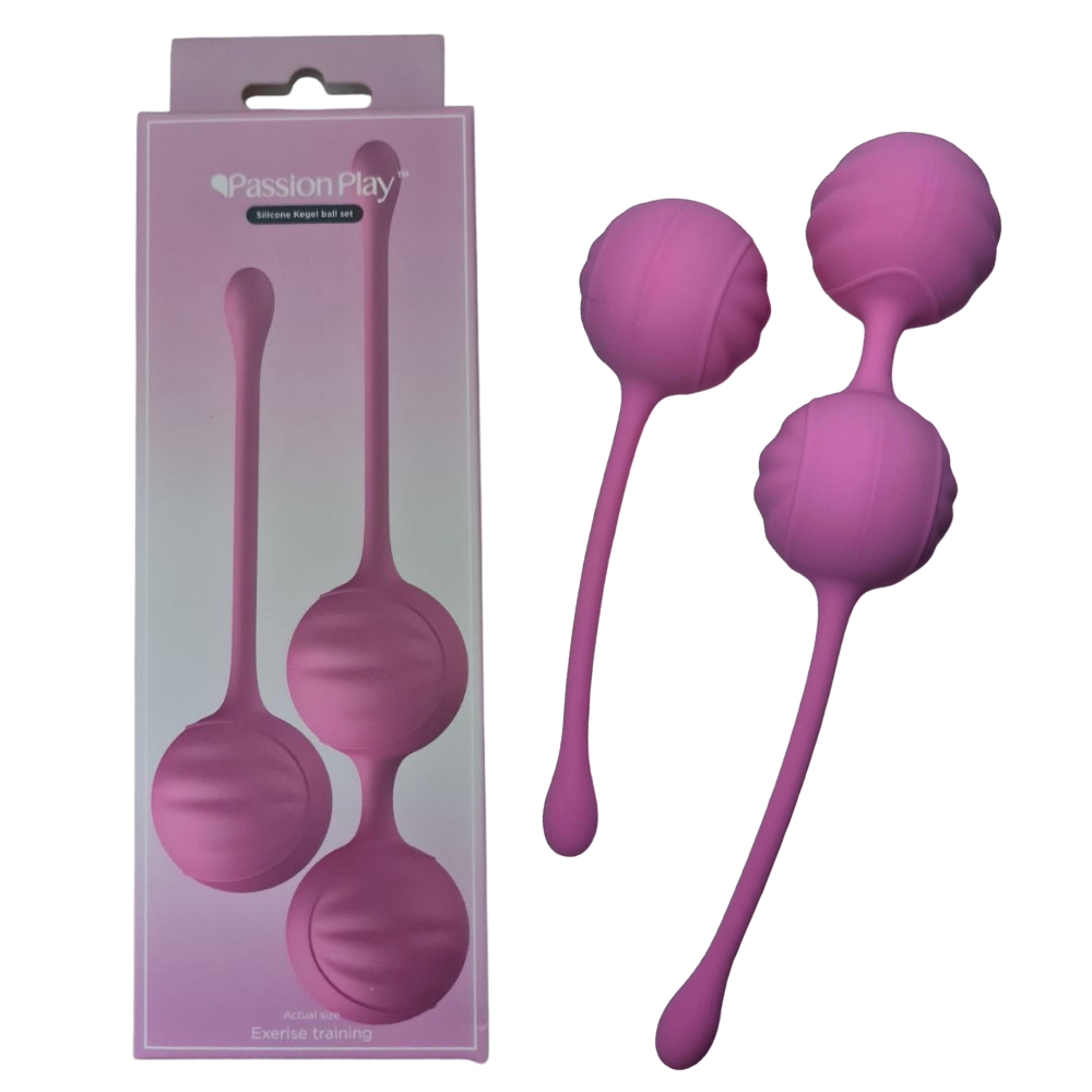 Вагинальные шарики и тренажеры - Набор вагинальных шариков Passion Play для упражнений Кегеля, розовые, 2 шт 3